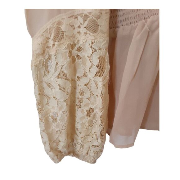 Pronto USA Sheer Bohemian Open Shoulder Top M - Festival/Boho Style - Picture 5 of 9